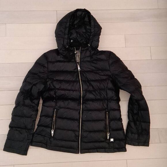 Andrew Marc Women's Packable Lightweight Premium Down Jacket Black Medium - Picture 1 of 6